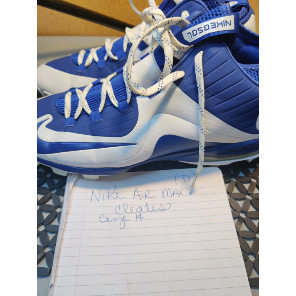 Nike Air Max MVP Elite Blue White Baseball Cleats 14 - Picture 9 of 9